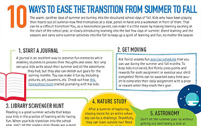 10 Ways to Ease the Transition from Summer to Fall