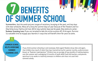 7 Benefits of Summer School