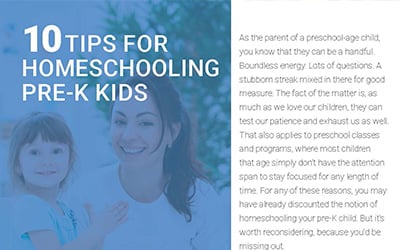 10 Tips for Homeschooling Pre-K Kids