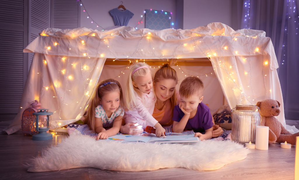 Building the Most Awesome Blanket Fort for Reading!